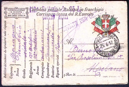 1917-Posta Militare/INTENDENZA ZONA GORIZIA C.2 (25.4) Su Cartolina Franchigia - Marcofilie