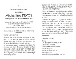 Michelline Devos (1929-2002) - Devotieprenten