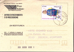 1999-Giornata Della Filatelia 13 Emissione Lire 800 Isolato Su Avviso Riceviment - 1991-00: Poststempel