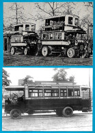 (Lot De 2) CPM D'après Documents Anciens (Bus, Autobus) - Transport Urbain En Surface