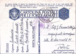 1941-79 BATTAGLIONE CC.NN. Manoscritto Su Cartolina Franchigia P.M. 88 (9.10) - Weltkrieg 1939-45