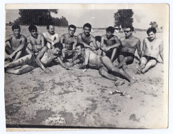 Photo Originale, Groupe De Jeunes Hommes Torse Nu En Maillot De Bain Sur La Plage, Gay Int, Snapshot - Anonyme Personen