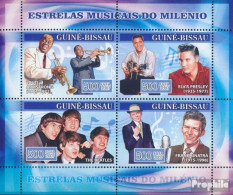 Guinea-Bissau 3496-3499 Kleinbogen (kompl. Ausgabe) Postfrisch 2007 Armstrong, Presley, Beatles, Sinatr - Guinea-Bissau