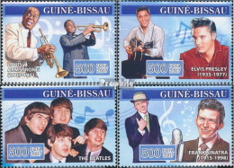 Guinea-Bissau 3496-3499 (kompl. Ausgabe) Postfrisch 2007 Armstrong, Presley, Beatles, Sinatr - Guinée-Bissau