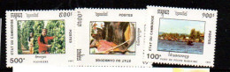 CAMBODIA - 1991 FOOD INDUSTRY SET OF 3 MINT NEVER HINGED - Cambodia