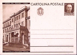 1931-Cartolina Postale Opere Regime C.30 Istituto Anatomia Umana Nuova - Stamped Stationery