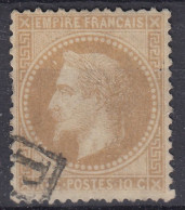 TIMBRE FRANCE EMPIRE LAURE N° 28B AVEC CACHET PP ENCADRE SEUL OBLITERANT - 1863-1870 Napoleon III Gelauwerd