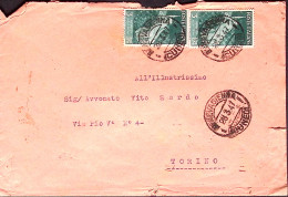 1947-REPUBBLICHE MEDIOEVALI Coppia Lire 3 Su Busta Bene Vagienna (28.3) - 1946-60: Poststempel