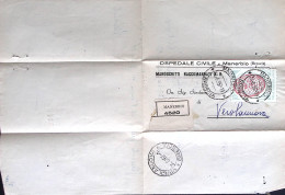 1957-O.N.U. Lire 60 Isolato Su Piego Raccomandato Manerbio (22.6) - 1946-60: Poststempel