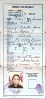 1947-Allied Military Government 13 Corps Carta Identità Bilingue Completa Di Fot - Documentos Históricos