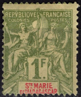 French Colonies - Ste.Marie De Madagascar - Definitive - 1 Fr - Mi 13 - 1894 - Neufs