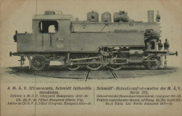 Hongrie - Schmidt-Heissdampflokomotive Der M.A.V. Serie 375 - Budapest 1918-20 - Trains