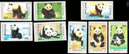 2590  Bears - Pandas - Mongolia Yv 1765-72 - MNH - 1,95 (8) - Bären