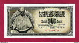 Yugoslavjia, 1978- 500 Dinara. Obverse Statue Of Nikola Tesla In Niagara Falls State Park. Reverse Nomination-  UNC- - Joegoslavië