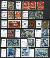 Suisse - Différents Timbres Oblitérés, Diff; Used, Versch. Gestempelt - Oblitérés