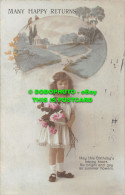 R466700 Many Happy Returns. Girl. The Philco Publishing. Real Photograph Postcar - Monde