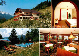 72666654 Schenna Meran Pension Gruenwalderhof Gastraum Fremdenzimmer Swimming Po - Other & Unclassified