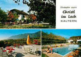 72666622 Kaltern Weinstrasse Tirol Pension Christl Im Loch Terrasse Swimming Poo - Other & Unclassified