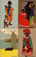 RARE SERIE COMPLET DE 10 CPA ETAT LUXE !! MADAGASCAR ILLUSTRATEUR SIRVEN ** MADAGASKAR COMPLETE SET OF 10 ARTIST SIGNED - Madagascar