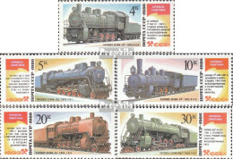 Sowjetunion 5649-5653 (kompl.Ausg.) Postfrisch 1986 Dampflokomotive - Unused Stamps