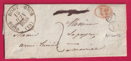 CAD TYPE 11 BORT CORREZE BOITE RURALE P AUTIGNAC DECIME RURAL POUR MAURIAC CANTAL 1838 LETTRE - 1801-1848: Precursori XIX