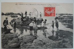 Cpa 1909 PIRIAC Rochers De La Plage Korechen La Pêche à La Crevette - BL61 - Piriac Sur Mer