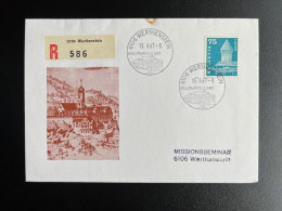 SWITZERLAND 1967 REGISTERED COVER WERTHENSTEIN 15-06-1967 ZWITSERLAND SUISSE SCHWEIZ EINSCHREIBEN RECOMMANDE - Lettres & Documents