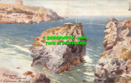 R467362 Newquay. The Island And Suspension Bridge. Tuck. Oilette. 7462 - Mundo