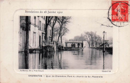 94* CHARENTON   Crues 1910 – Pont Du Chemin De Fer Et Passerelle    RL45,0783 - Charenton Le Pont