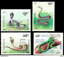 16151  Snakes - Serpents - Laos Yv 1058-61 MNH - 1,65 . (10) - Serpents