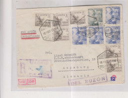 SPAIN MADRID 1943 Censored Registered Airmail Cover To Germany - Covers & Documents