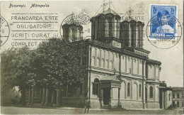 ROMANIA 1928 BUCURESTI - MITROPOLIA, BUILDING, ARCHITECTURE, PEOPLE - Roumanie