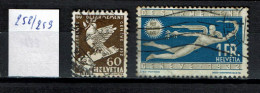 Suisse 1932 - YT 258/259 - Oblit. Used - Oblitérés