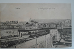 Cpa PARIS Le Métropolitain Et Le Canal - Très Bon état - BL61 - Metro, Estaciones