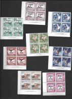 Nauru 1968 Republic Overprint Definitives 1c - $1 - 8 Different Imprint Blocks Of 4 MNH - Nauru