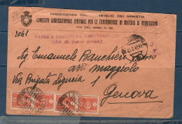 Italia / Lungotenenza  1946 Lettera Da Roma Per Genova TASSATA - Marcophilia