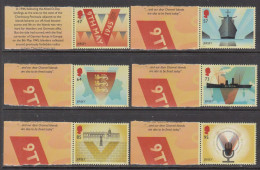 2015 Jersey WWII Victory World War II Maps Ships Radio Complete Set Of 6 MNH @ BELOW FACE VALUE - Jersey