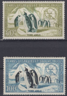 T.A.A.F / F.S.A.T - Airmail / Definitives - Penguins - Set Of 2 - Mi 8~9 - 1956 - Corréo Aéreo