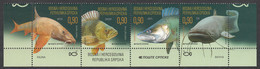 Bosnia Serbia 2019 Fauna Fishes Of Sava River Perch Catfish Barbell Bandar Fische Poissons, Set In Strip MNH - Poissons