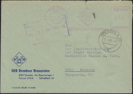 Allemagne De L'Est 1966. Poste Privée Courier, Empreinte De Machine à Affranchir Brasseries De Dresde - Bières