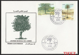 FDC/Année 2004-N°1362/1363 : Journée Internationale De L'Arbre : Olivier - Palmier - Algerije (1962-...)