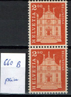 Suisse 1960 - YT 660 B ** MNH - Paire - Nuevos
