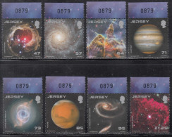 2015 Jersey Hubble Telescope Astronomy Space Complete Set Of 8 MNH @ BELOW FACE VALUE - Jersey