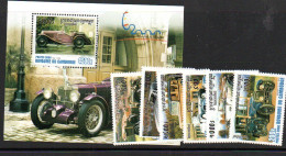 CAMBODIA - 2000-  ESPAMER EXHIBITION / VETERAN CARS SET OF 6 +SOUVENIR SHEET  MINT NEVER HINGED - Cambodia