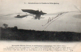 4V4Sb   77 Combs La Ville Quiney Aérodrome (légende Fautée) Aérostable Moreau Fréres à Stabilisation Automatique Avion - Combs La Ville