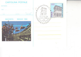 ITALIA 1984 -  Annullo Speciale  "Manifestazione Filatelica Nazionale - Macerata - Exposiciones Filatélicas