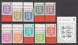 2015 Jersey Definitives Coat Of Arms Hologram Complete Set Of 11 MNH @ BELOW FACE VALUE - Jersey