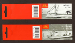 2 MARKENHEFTCHEN ISLAND FISCHEREIFAHRZEUGE FISCHKUTTER 2005 POSTFRISCH - Booklets