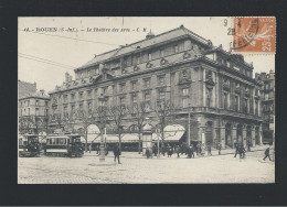 CPA - 76 - Rouen - Le Théâtre Des Arts - Animée - Circulée En 1928 - Rouen