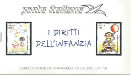 (REPUBBLICA ITALIANA) 1991, DIRITTI DELL'INFANZIA - Libretto Nuovo - Carnets